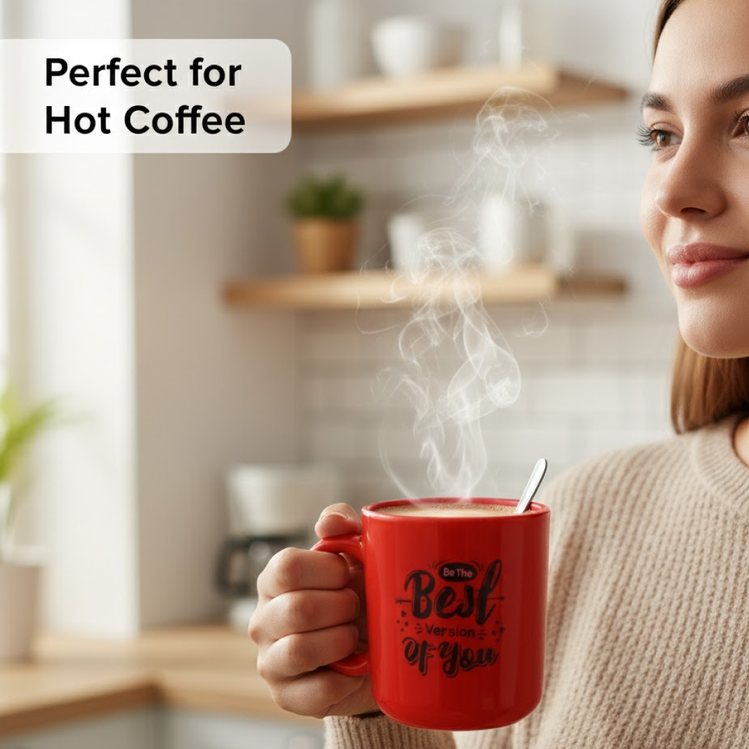 Coffee Mug with Spoon – Designer, Lead-Free Ceramic | Tidy Table
