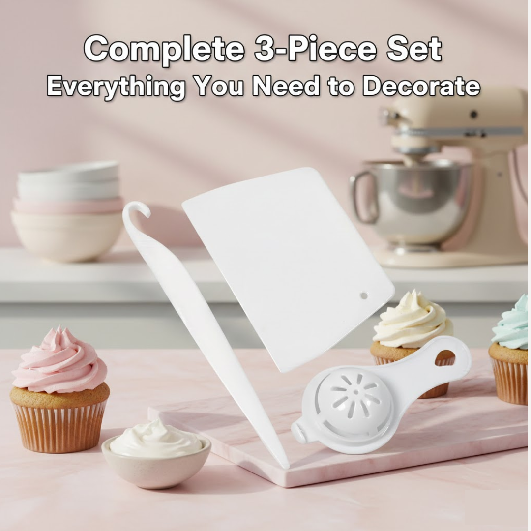 Silicone Cake Decorating Kit – 3-Piece Set | Bake & Dwell