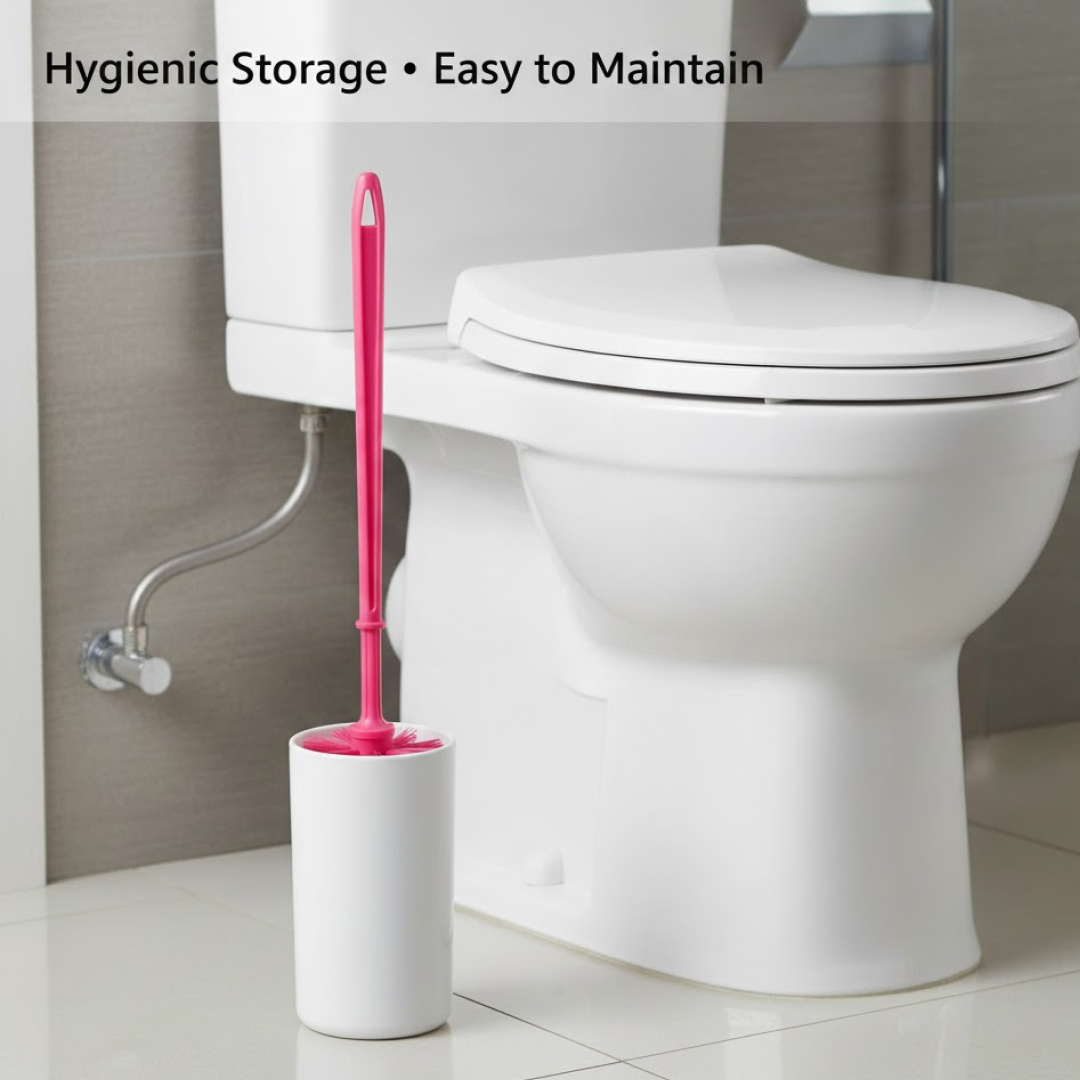 Toilet Cleaner Brush – Long Handle, Round Head | Velvet Wipe