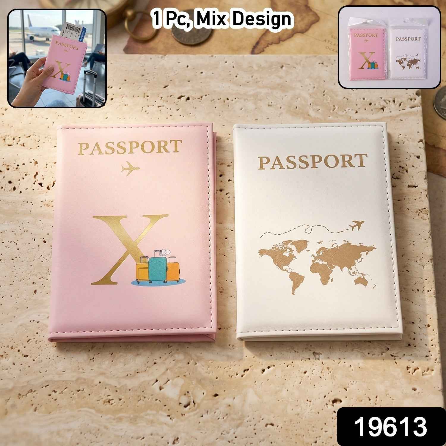 Travel Passport Holder Wallet Ð Stylish Mix Design & Compact