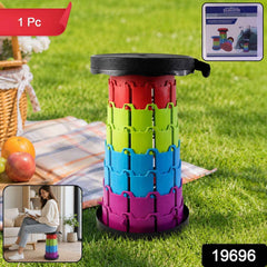 Telescopic Folding Stool Ð Portable, Adjustable Camping Seat
