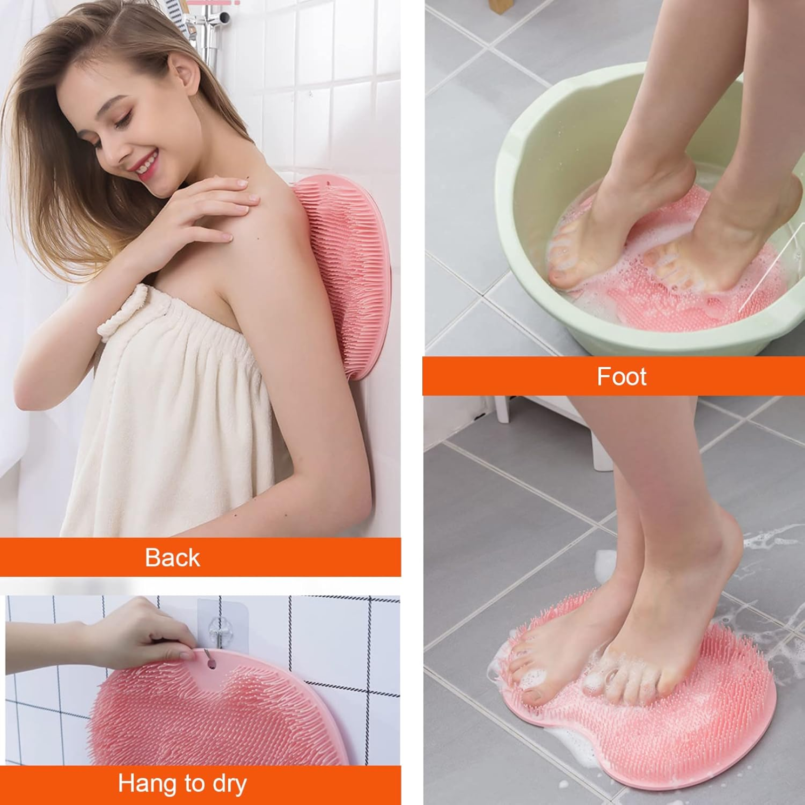 Silicone Bath Massage Cushion – Non-Slip Foot Scrubber & Exfoliator