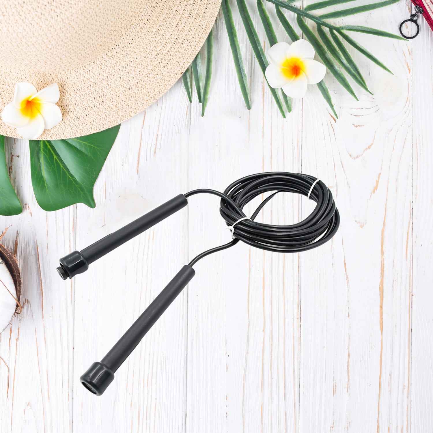 The FitFuzion jump rope suitable for men, women, and children.