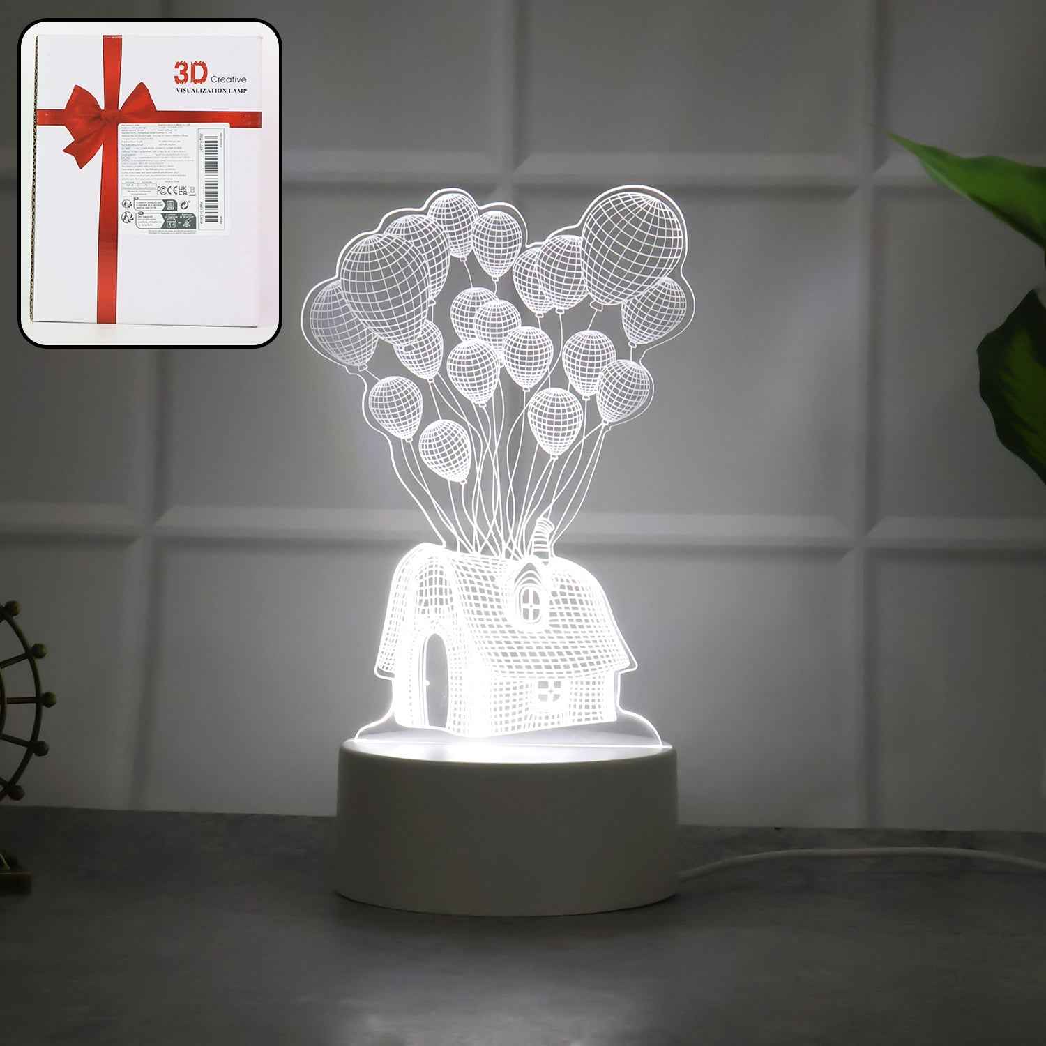 3D Illusion LED Night Lamp – USB Powered Soft Glow Décor