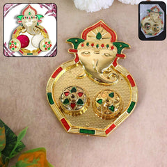 Ganesh Kumkum Box – Decorative Twin Containers for Pooja