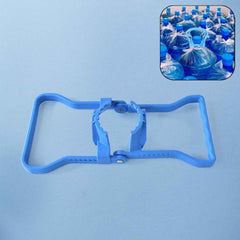 Sky-blue ergonomic water bottle lifter handle for easy carrying