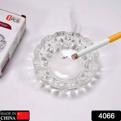 Crystal Glass Ashtray – Round Cigar & Cigarette | Styleva