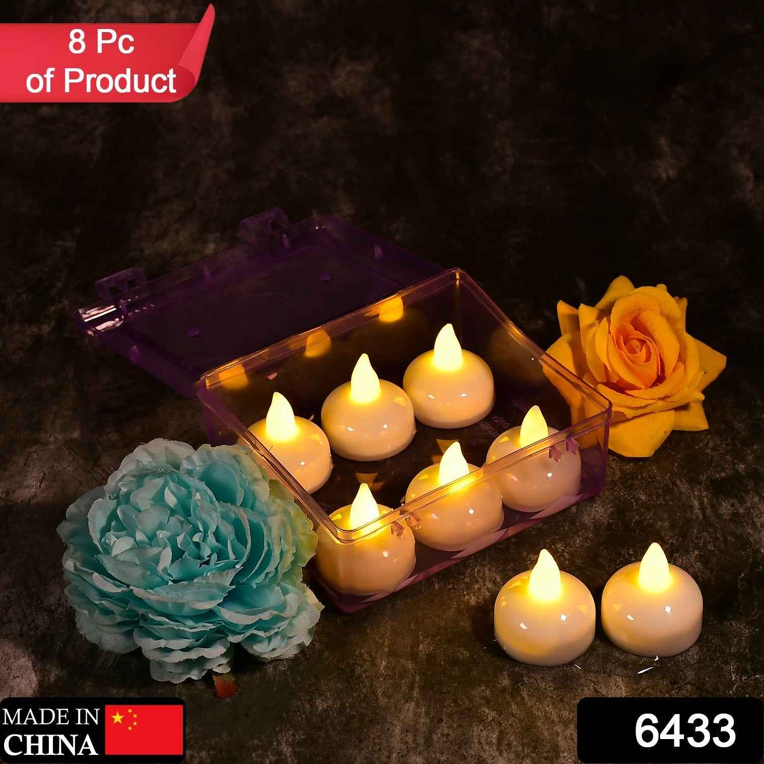 Flameless Floating Candles – Battery Operated Set of 8 | Giftoiza