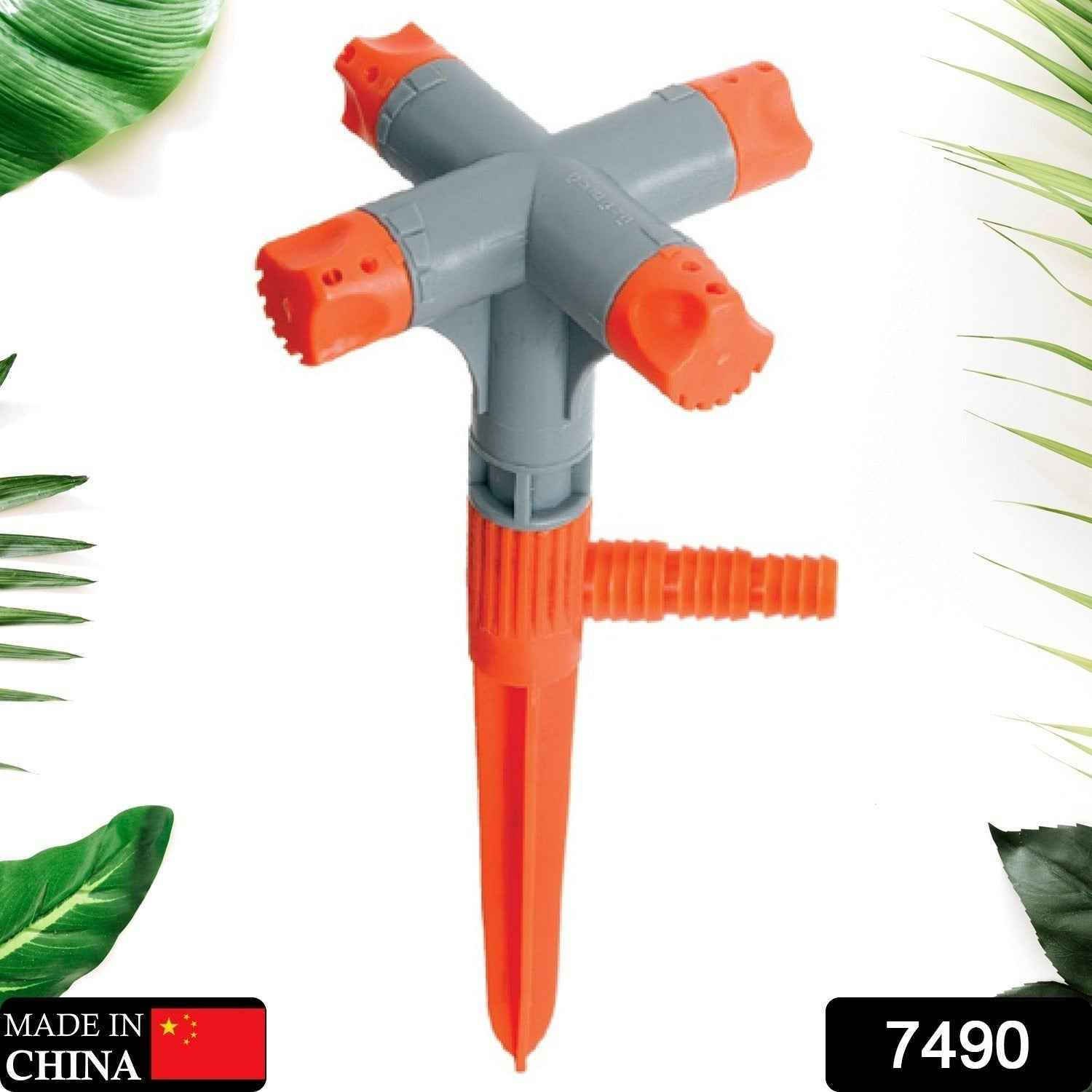 Garden Sprinkler – 360° Rotating Adjustable 4-Arm | Grow Garden Tools