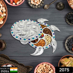 Rotating Dry Fruit Tray – 7-Compartment Snack Server | Lunchie Bunchie