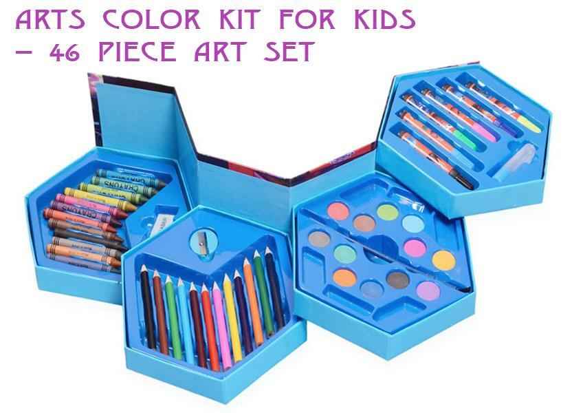 Kids Art Set 46 Pcs – Drawing & Colouring Kit |