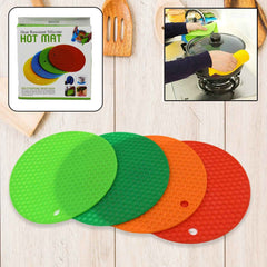 Silicone Hot Pot Mat Set – Heat-Resistant Kitchen Trivets | Bake & Dwell