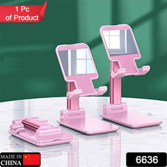 Adjustable Phone Stand – 3-Way Desk Mobile Holder with Mirror | Deskrova