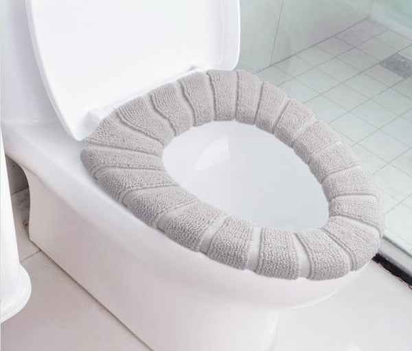 Close-up view highlighting the soft, plush texture of the Toilet Seat Cover material.