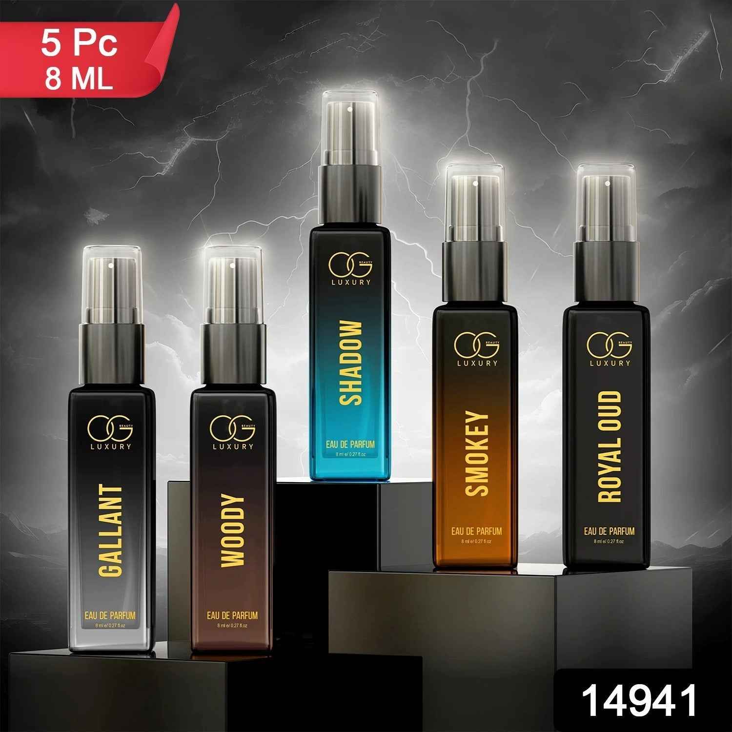 Luxury Perfume Combo Pack – 5 Long-Lasting Eau de Parfums for Men
