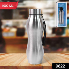 Stainless Steel Single Wall Water Bottle – Durable & Leak-Proof 1000ml