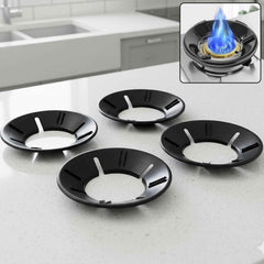 Gas Stove Flame Protector Ring – 4 Pc Set for Efficient Cooking