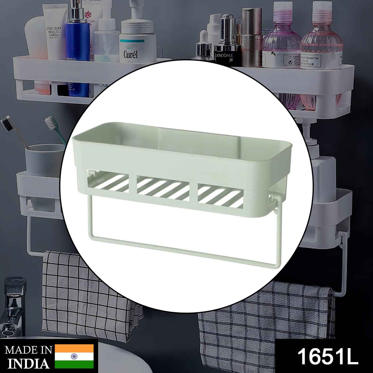 Multipurpose Wall Shelf – No-Drill Bathroom & Kitchen Storage | Bathora
