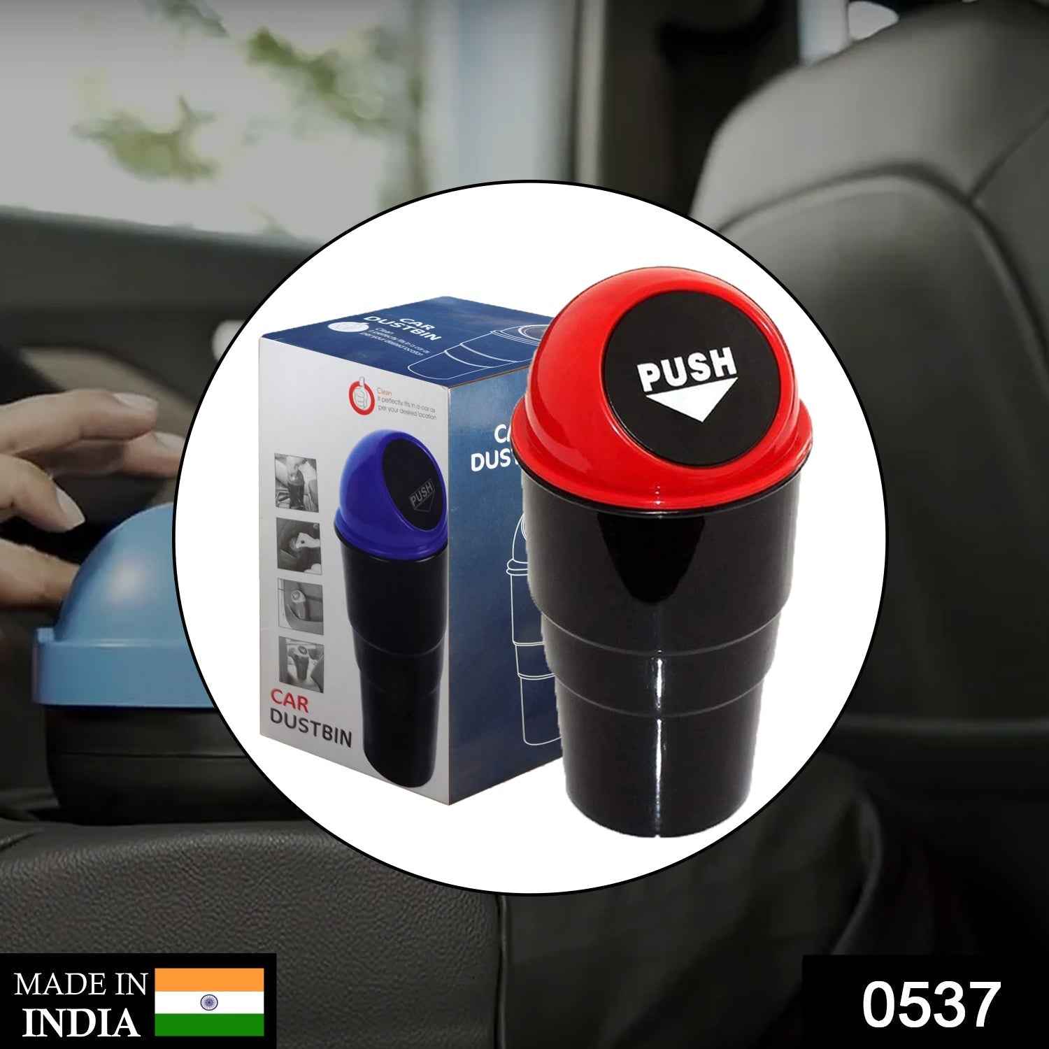 Car Dustbin – Portable Mini Trash Bin & Ashtray | Velvet Wheels