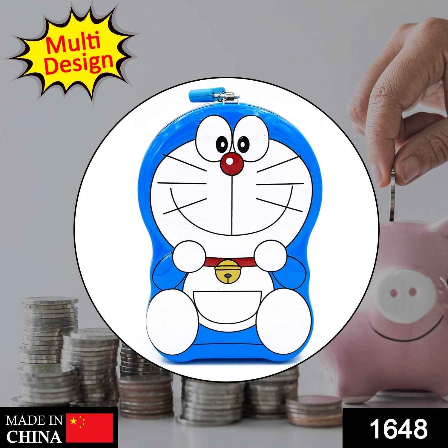 Cartoon Character Piggy Bank – Kids Metal Coin Box | Gamevana