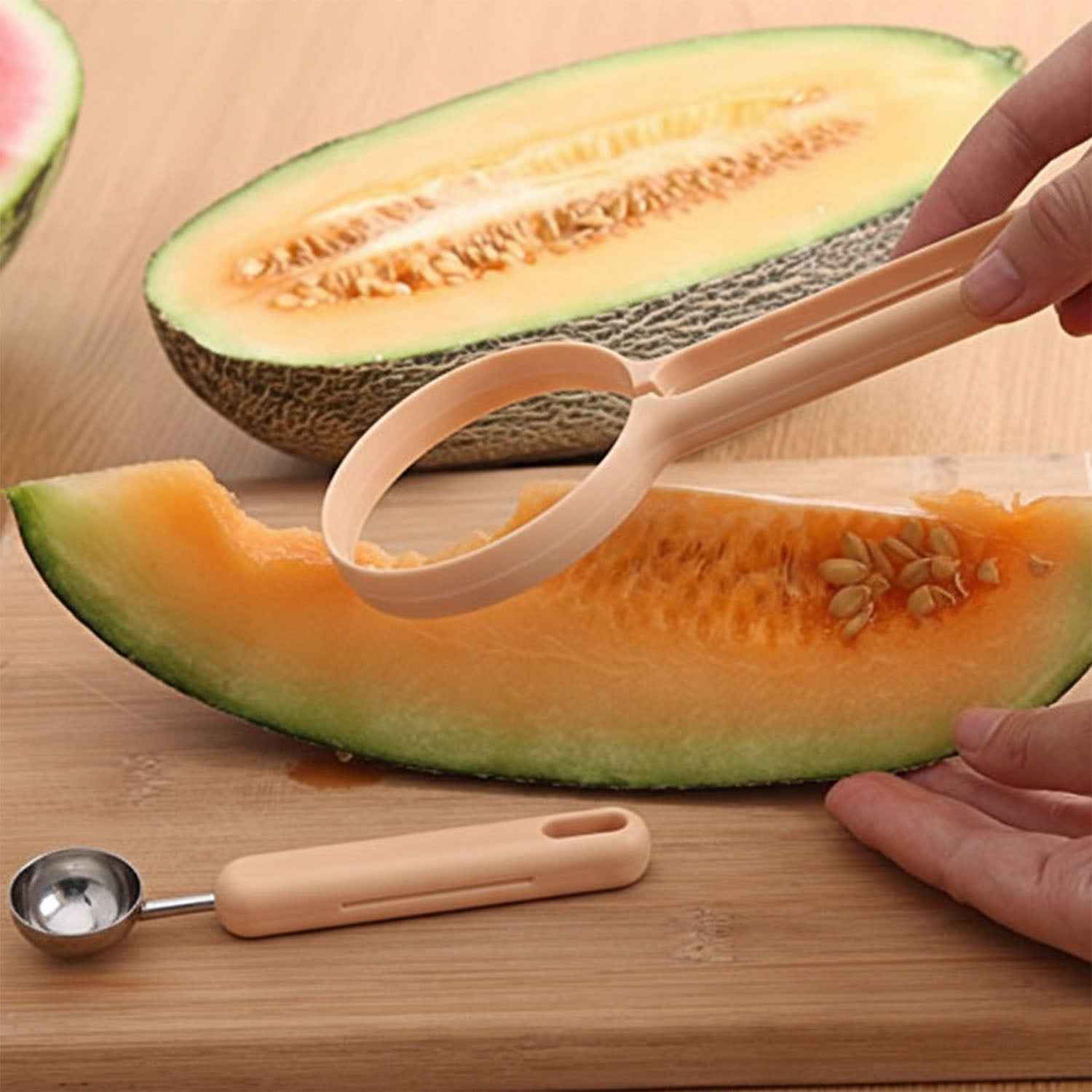 Fruit Scooper and Cutter Tool – Dual-Function Kitchen Essential