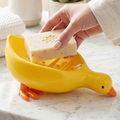 Kids Duck-Shaped Soap Holder Ð Fun & Waterproof Bathroom Accessory
