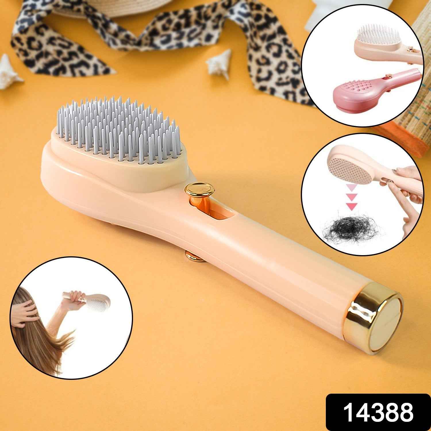 Self-Cleaning Detangling Hairbrush – Anti-Static & Scalp Massage