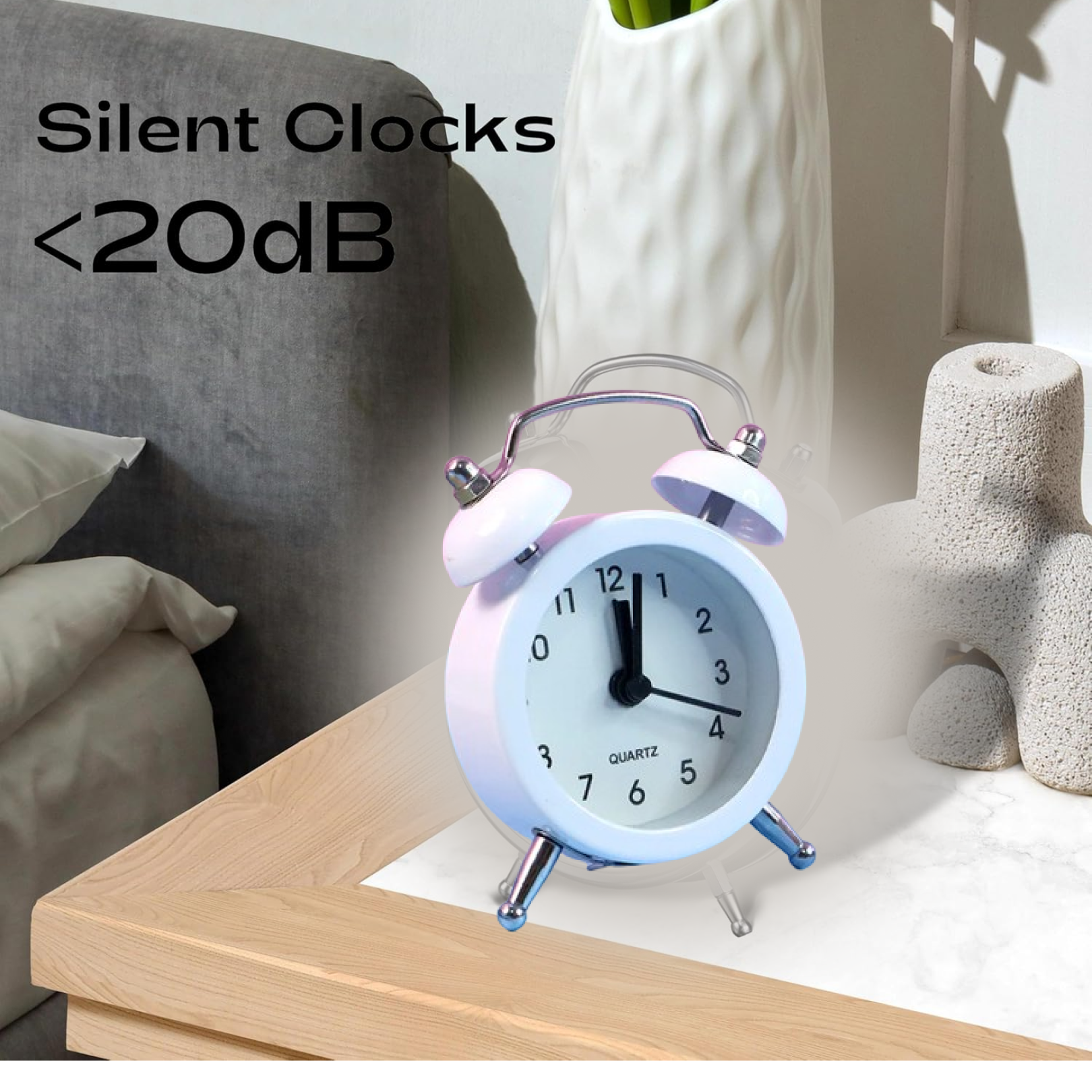 Twin-Bell Analog Alarm Clock – Loud Ringer & Vintage Design