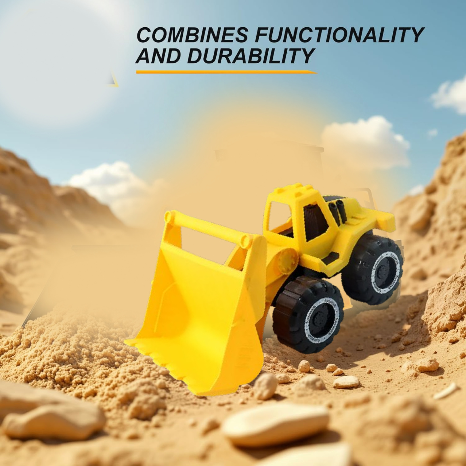 Friction-Powered Construction Toy Ð Durable & Battery-Free Play Vehicle