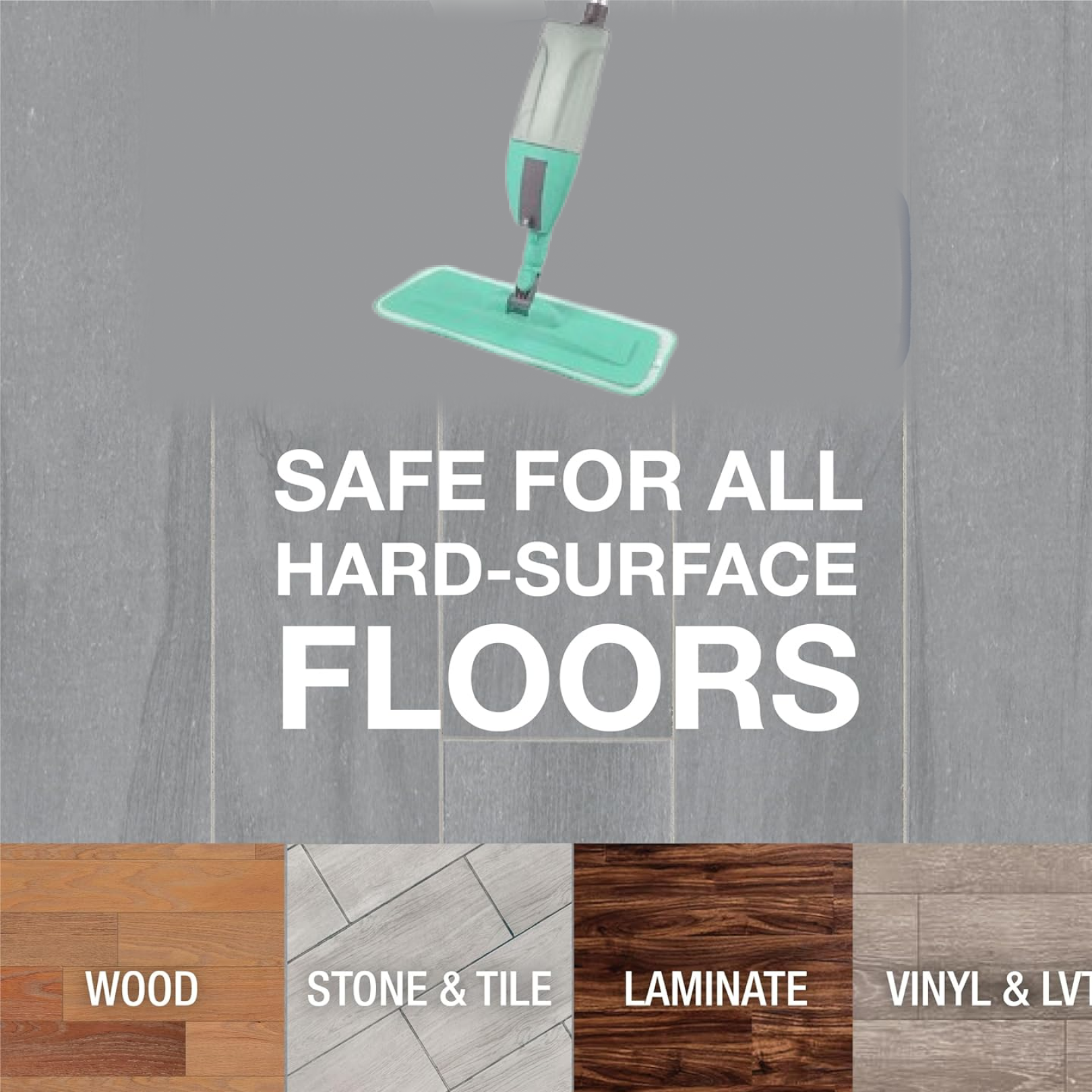 Spray Mop – 360° Rotating Head, Washable Pad | Velvet Wipe