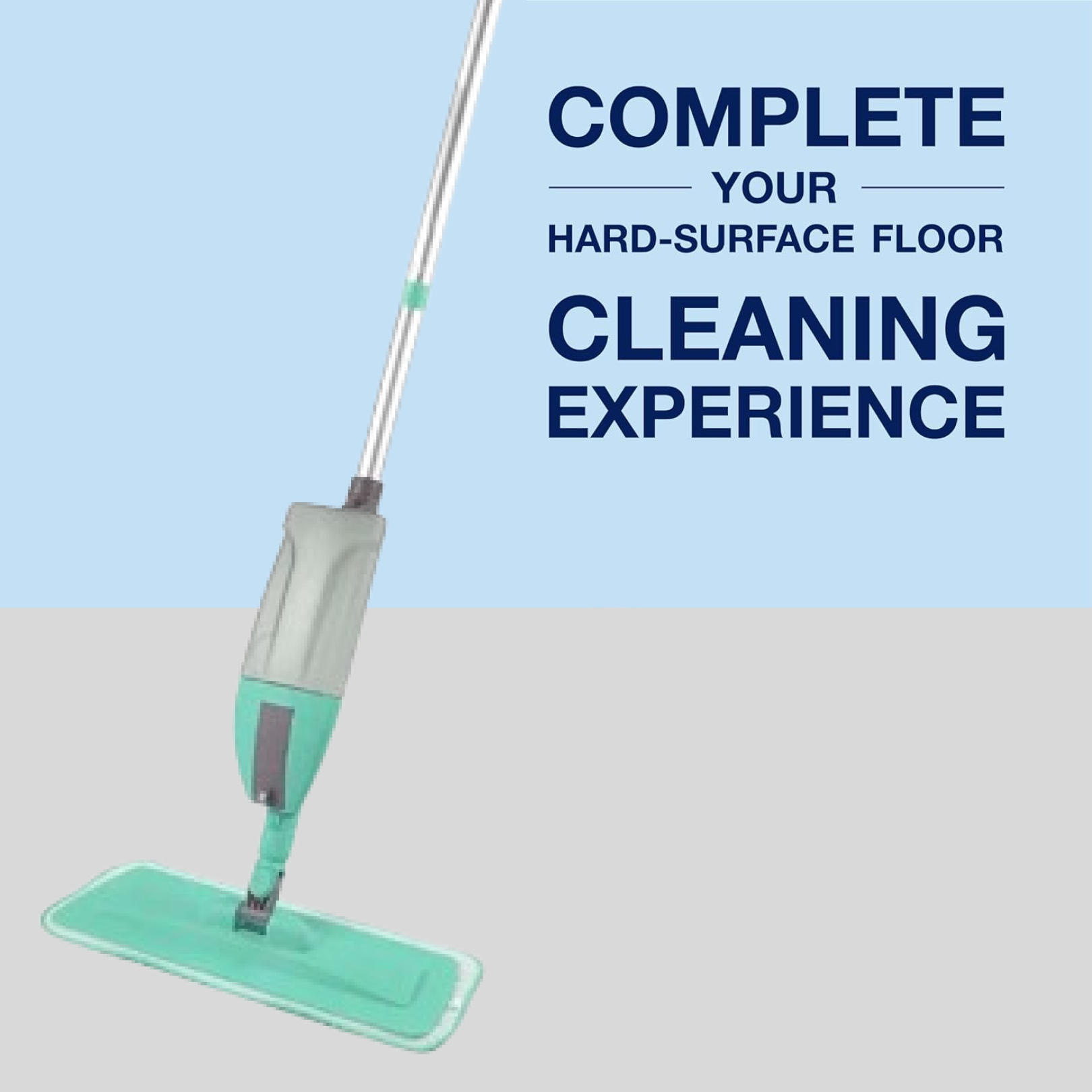 Spray Mop – 360° Rotating Head, Washable Pad | Velvet Wipe