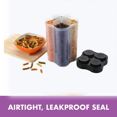 4 Section Food Storage Container – Airtight Plastic Jar | Organivo