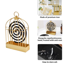 Mosquito Coil Holder – Decorative Vintage Iron Birdcage | FlyTamer