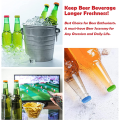 Silicone Bottle Caps – 6-Pack Reusable Soda & Beer Seals | Siplix
