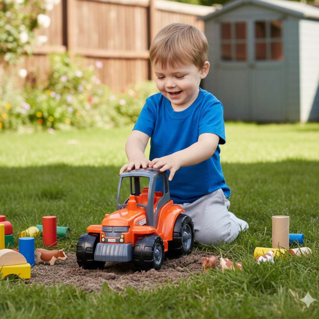 Friction Powered Tractor Toy – Durable Kids Farm Vehicle Play