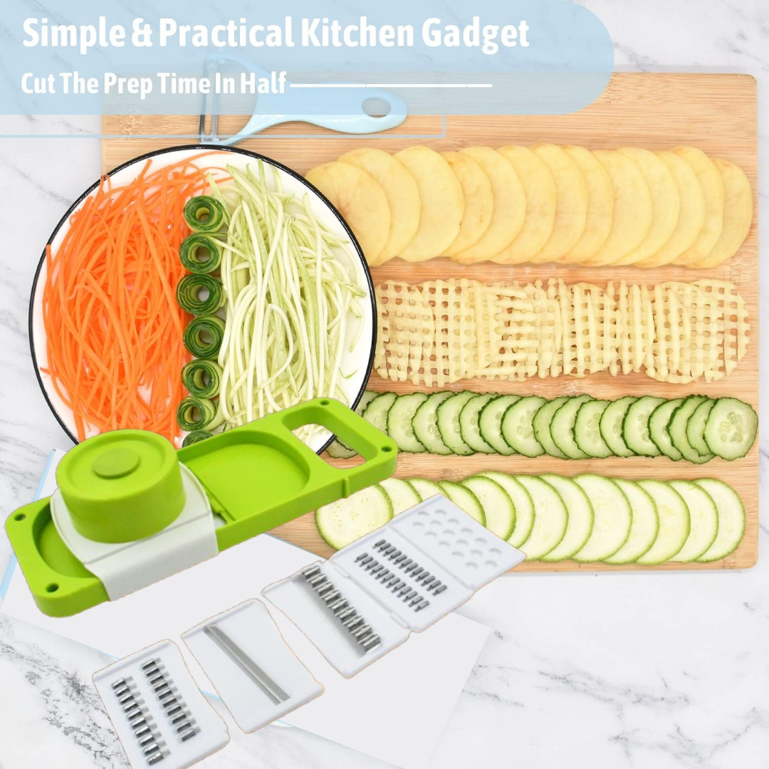 Foldable Vegetable Slicer – 5-in-1 Multi-Blade | CookAura