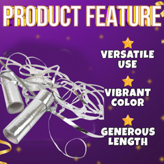 Silver Balloon Ribbon – 36 Pcs Set for Parties & Weddings | Styleva
