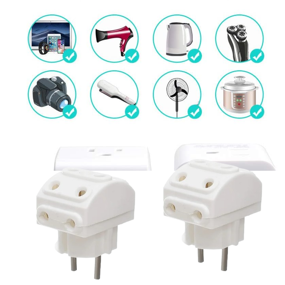 5-Way Multi-Plug Socket – 2-Pin Compact Power | Tetherix