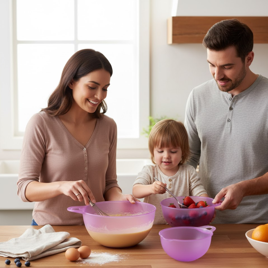 Mix & Measure Prep Bowl Set – 3 Durable BPA-Free Bowls