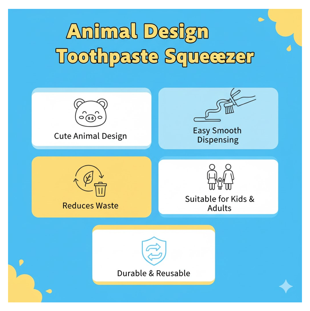 Animal Toothpaste Tube Squeezer Ð Easy and Eco-Friendly Dispensing