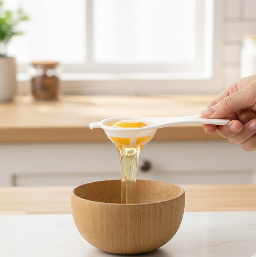 Egg Yolk Separator – Food Grade Wheat Straw Filter | Bake & Dwell