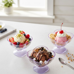 Plastic Dessert Bowl Set – 6-Piece Reusable | VoltDesk