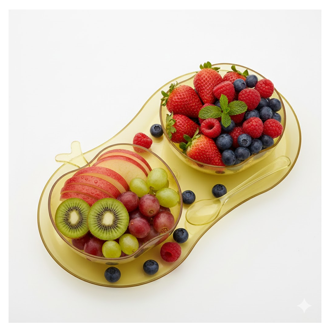 Apple Shape Serving Tray – Stylish Plastic Snack Bowl | Serve Stellar