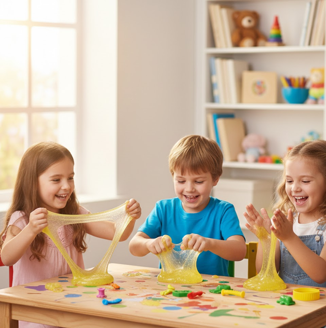 Slime for Kids – Glitter & Crystal Sensory Play Combo | Puzzlica