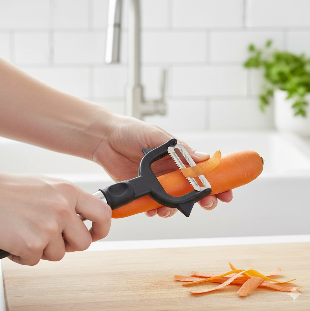 Julienne Vegetable Peeler – 2-in-1 Stainless Steel Blades | Quickslice