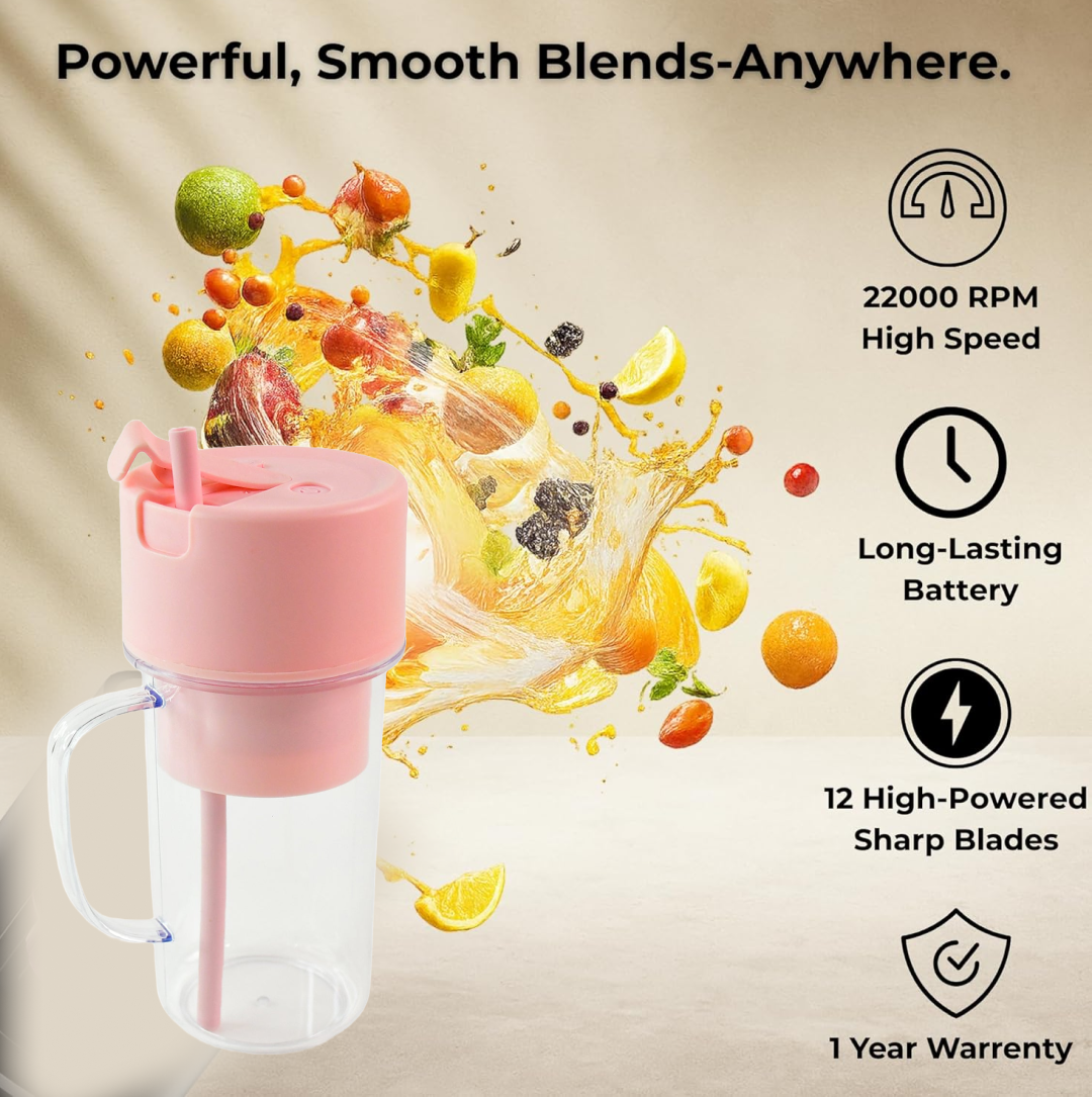 Portable USB Juicer – 420ml Rechargeable Blender | Siplix