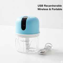 Mini Electric Garlic Chopper – USB Rechargeable 300ml | Indo Glow