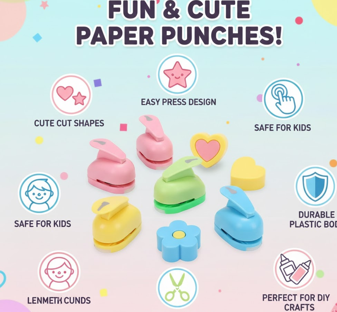 Kids Paper Craft Punch – Decorative Shapes for DIY Art | Craftily
