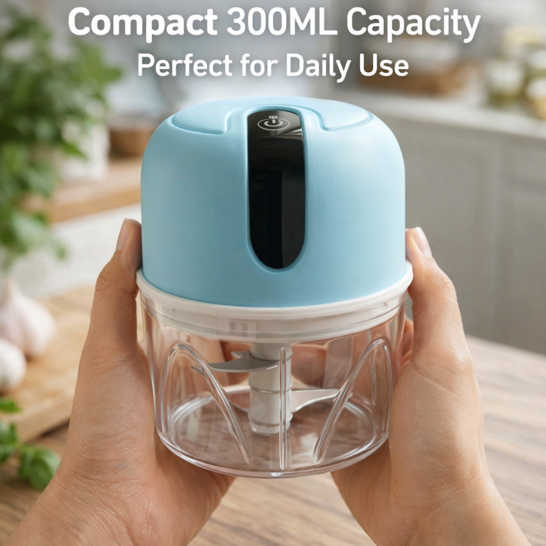 Mini Electric Garlic Chopper – USB Rechargeable 300ml | Indo Glow