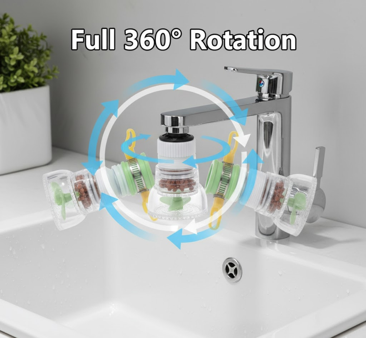 Water Saving Faucet – 360° Rotating Sprayer | Mist & Relax